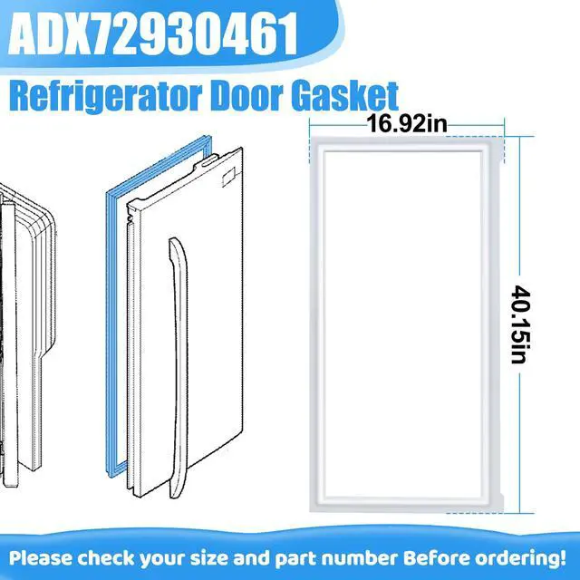 Alt view image 2 of 7 - Upgraded ADX72930461 Refrigerator Door Gasket Compatible with LG Refrigerator Door Gasket LFX31945ST LFXS30796S LFXC24726S LFX25991ST Door Gasket Seal ADX72930414 ADX72930453 LG Fridge Door Seal Right