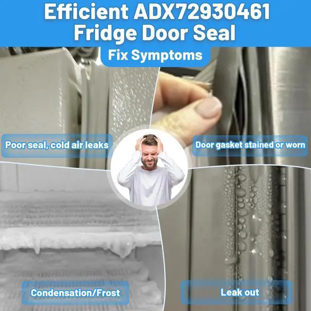 Alt view image 7 of 7 - Upgraded ADX72930461 Refrigerator Door Gasket Compatible with LG Refrigerator Door Gasket LFX31945ST LFXS30796S LFXC24726S LFX25991ST Door Gasket Seal ADX72930414 ADX72930453 LG Fridge Door Seal Right