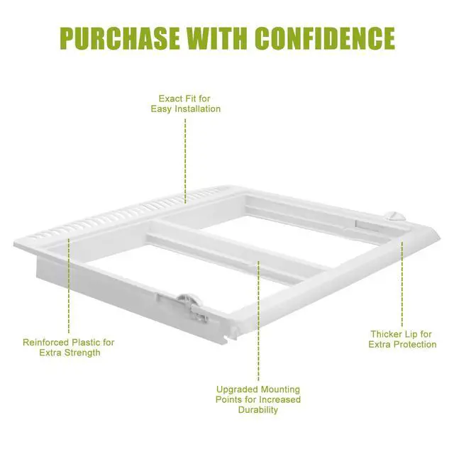 Alt view image 5 of 7 - 240364787 Refrigerator Crisper Drawer Cover Frame, Refrigerator Replacement Parts Drawer Cover Unit for Frigidaire RefrigeratorRefrigerator Drawer Replacement