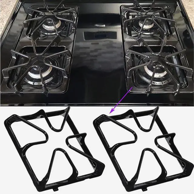 Alt view image 4 of 6 - WB31K10034 Cast Iron 4 Burner Grate, Stove Grates Replacement for GE Gas Range Oven Stove Top Surface Grate | WB31K10065, 8-1/2 x 8-1/2