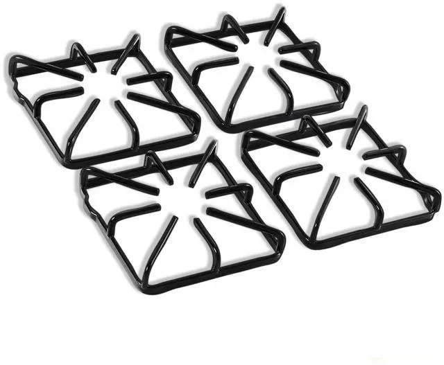 Main image of Upgraded WB31K10016 WB31K10015 Grates Replacement Parts for GE Stove Grate Cast Iron Grate Kenmore Hotpoint Gas Range Grate General Electric Cooktop Burner Grate Stove Top Parts Metal Rack 4Pcs