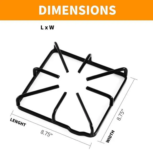 Alt view image 3 of 7 - Upgraded WB31K10016 WB31K10015 Grates Replacement Parts for GE Stove Grate Cast Iron Grate Kenmore Hotpoint Gas Range Grate General Electric Cooktop Burner Grate Stove Top Parts Metal Rack 4Pcs