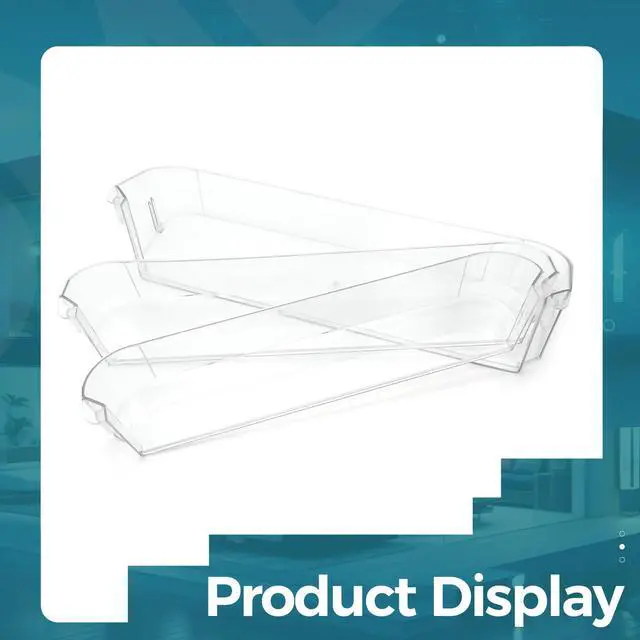 Alt view image 7 of 7 - 29325760166 RV Refrigerator Door Shelf Kit, for Dometic Refrigerator Freezer Upper Bottom Plastic Door Shelf,Transparent