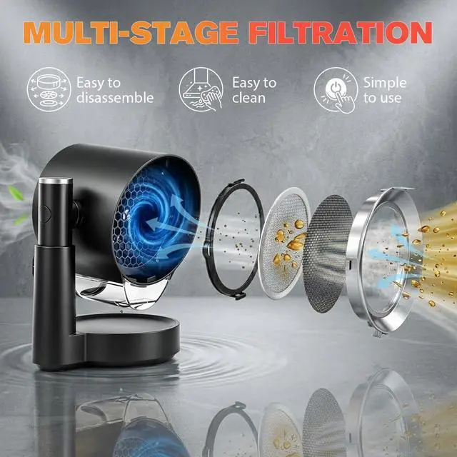 Alt view image 4 of 7 - Portable Range Hood Kitchen Exhaust Fan 3 Speeds Height angle adjustable