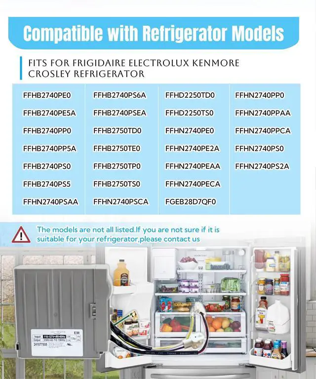 Alt view image 4 of 6 - 241577505 519306005 Refrigerator Inverter Control Board | Fits For Frigidaire Electrolux Kenmore Crosley,VCC3 1156 QA F 06 Replaces 7241577505,1512577,AP4393275,EAP2361242