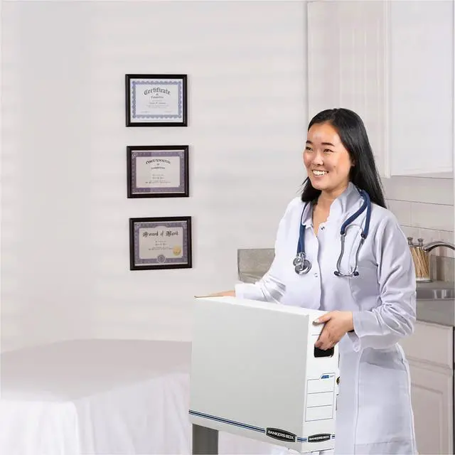 Alt view image 2 of 4 - 12-Pack X-Ray File Storage Boxes, Secure Tab-Lock Closure | Protect sensitive x-ray film jackets with purpose-built boxes, tab-lock closure, reinforced handles, and easy storage