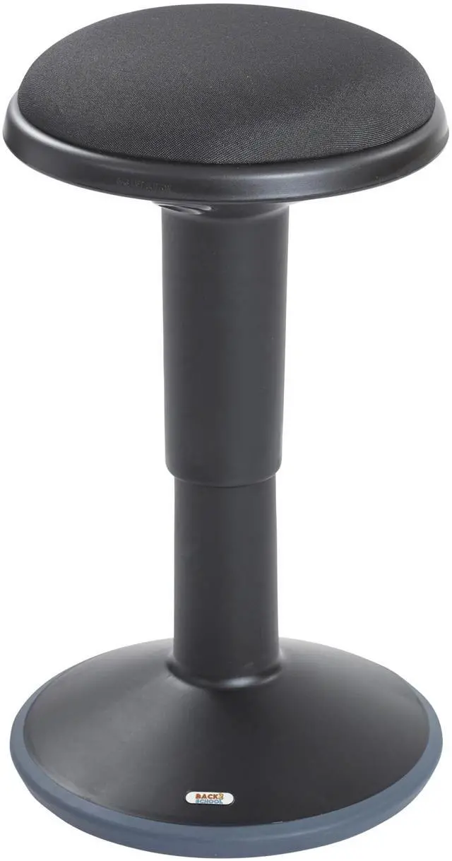 Main image of Adjustable Height Wobble Stool, Active Seating Chair with Padded Cushion, Ergonomic Flexible Desk Stool for Teens and Adults, Black