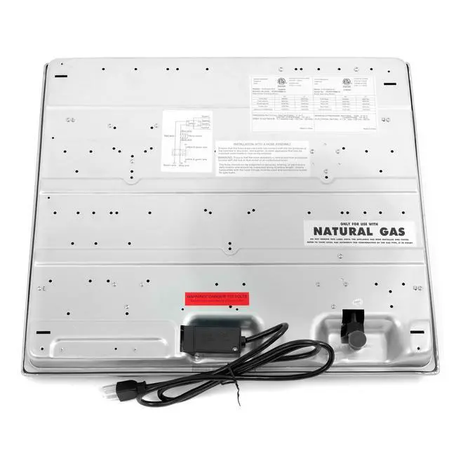 Alt view image 2 of 7 - 24 in. Haven Collection Drop-In 4 Burner Gas Cooktop in Stainless Steel | COS-640STX-E Sealed Burners, Cast Iron Grates, Knob Controls, Electronic Ignition, Liquid Propane Convertible