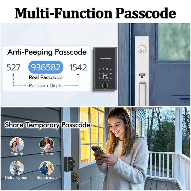 Alt view image 5 of 7 - Smart Key Lock Box with Code,Bluetooth RFID Fingerprint Lock Box APP Control,Electronic Dital Lock Box,Larger Waterproof Key Lock Box Wall Mount for House Realtor Office Warehouse Airbnb