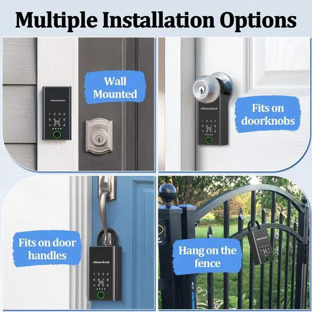 Alt view image 4 of 7 - Smart Key Lock Box with Code,Bluetooth RFID Fingerprint Lock Box APP Control,Electronic Dital Lock Box,Larger Waterproof Key Lock Box Wall Mount for House Realtor Office Warehouse Airbnb
