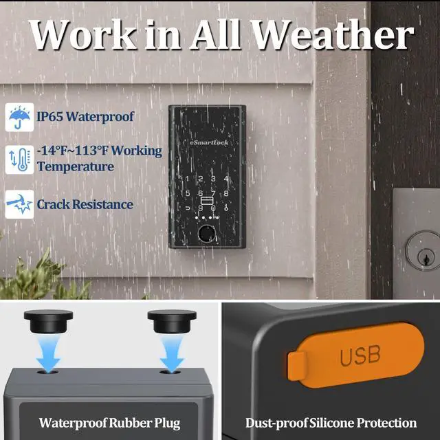 Alt view image 6 of 7 - Smart Key Lock Box with Code,Bluetooth RFID Fingerprint Lock Box APP Control,Electronic Dital Lock Box,Larger Waterproof Key Lock Box Wall Mount for House Realtor Office Warehouse Airbnb