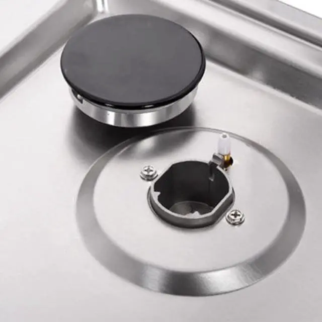 Alt view image 5 of 7 - 12" Gas Cooktop Dual Fuel 2 Sealed Burners Stainless Steel Drop-In Gas Stove DM223-SA01BZ Gas Hob