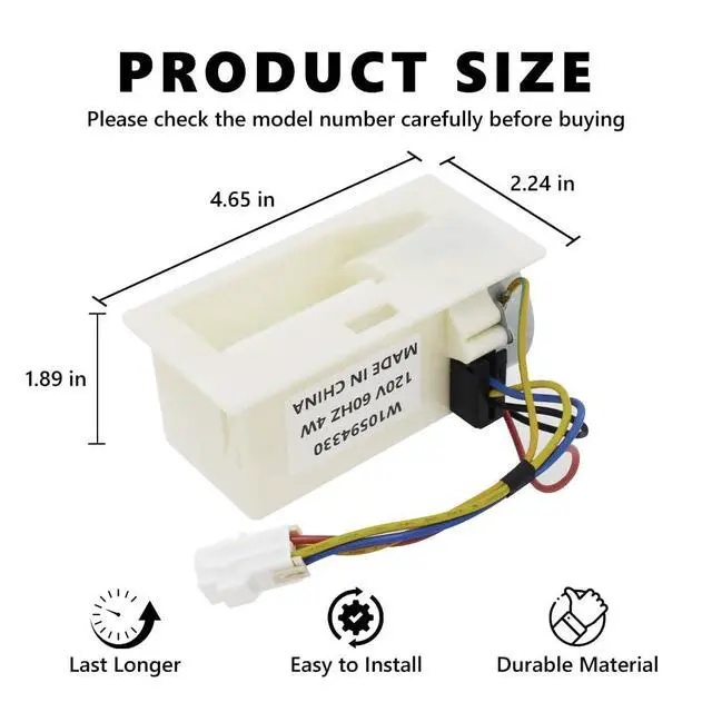 Alt view image 2 of 7 - W10594330 Refrigerator Air Damper Control Assembly | Compatible with Whirlpool Refrigerator, Replaces WPW10594330 3023116