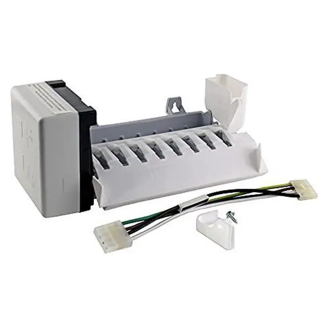 Alt view image 2 of 3 - 2198597 Refrigerator Freezer Icemaker Replacement Compatible with Whirlpool, KitchenAid for ice Makers Inside The Freezer Door. with a ice Chute and Water on Freezer Door
