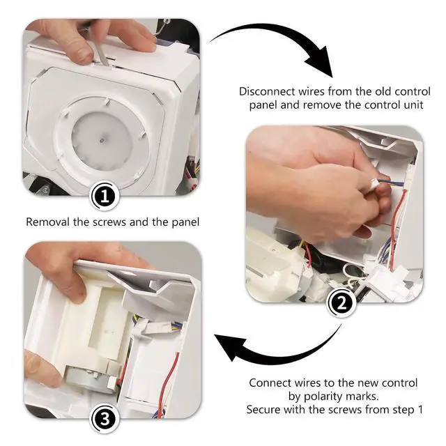Alt view image 6 of 7 - W10594330 Refrigerator Air Damper Control Assembly | Compatible with Whirlpool Refrigerator, Replaces WPW10594330 3023116