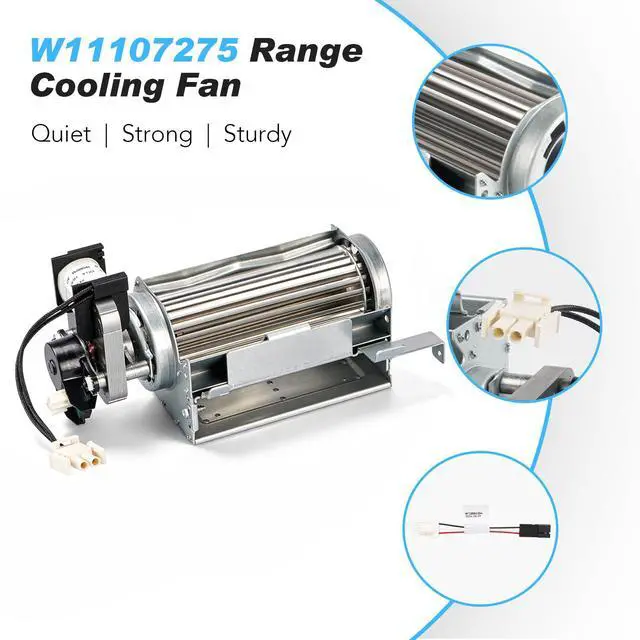 Alt view image 3 of 7 - Cooling Fan W11107275 Replacement Whirlpool,JennAir and KitchenAid | Range Oven,Blower Motor Replacement Part W10162259 W10780482 W10842388 W10860981 PS12347171 AP6278015 EAP12347171 4546036