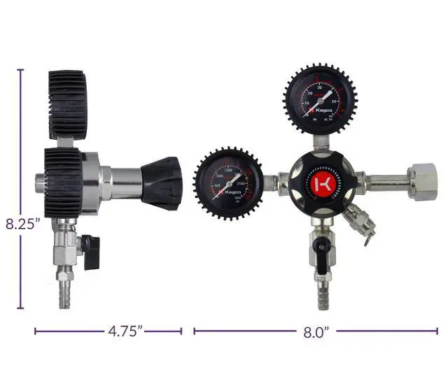 Alt view image 5 of 5 - Elite Series Dual Gauge CO2 Draft Beer Regulator, 1 Product