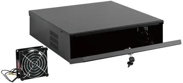 Main image of DVR Lock Box with Fan, Heavy Duty Electronics Security Box for NVR, POE Switch, Document, Metal Security Storage in Stores, Office, Home(18×18×5in)