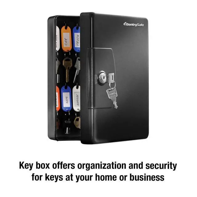 Alt view image 2 of 6 - Key Box, Small Black, Locked Key Rack Wall Mount for Secure and Easy Access to Multiple Keys, 0.06 Cubic Feet, KB-25 (Pack of 3)