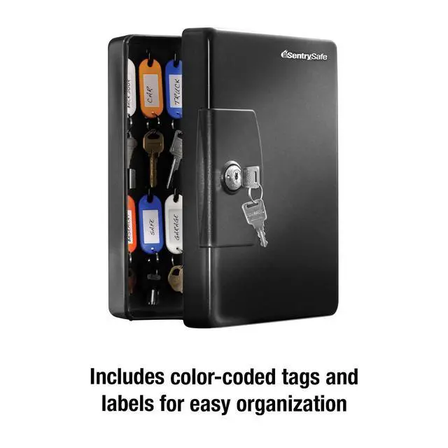 Alt view image 4 of 6 - Key Box, Small Black, Locked Key Rack Wall Mount for Secure and Easy Access to Multiple Keys, 0.06 Cubic Feet, KB-25 (Pack of 3)