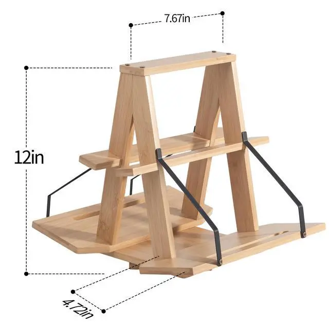 Alt view image 7 of 7 - Bamboo Medical Coding Book Stands, Two-Sided 360 Rotating Books Holder | Bamboo Desk Bookshelf, Medical Coding, Nursing, Bible, Textbook, Tablet, Laptop, Dorm, Home Office