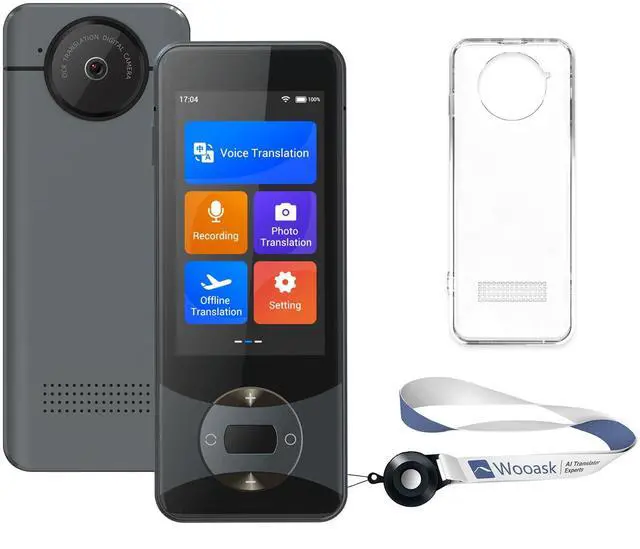 Main image of Language Translator Device, AI Translator Device W10 No WiFi Needed, Two Way Real Time Translator with 144 Languages, Voice/Offline/Photo Translation for Travel, Business, Learning (Black)