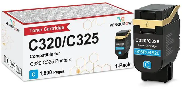 Main image of C320 C325 Toner Cartridge Compatible for Xerox 006R04820 Cyan Toner Cartridge Compatible for Xerox Genuine C320 C325 Printer High Yield 1-Pack with New Chip Cyan