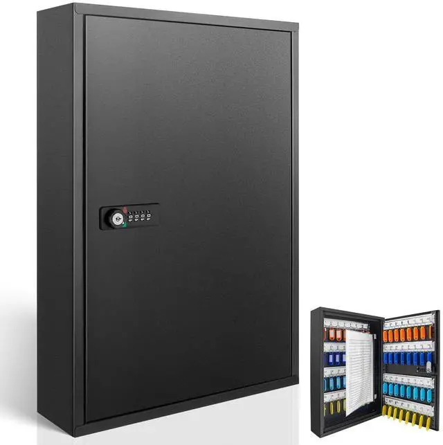Main image of Key Cabinets, Key Organizer Box(64 Keys),Key Cabinet Wall Mount, Key Lock Box Wall Mount for Hotels Offices Property Management Apartment Complexes Car Lots Car Dealerships and Repair Shops