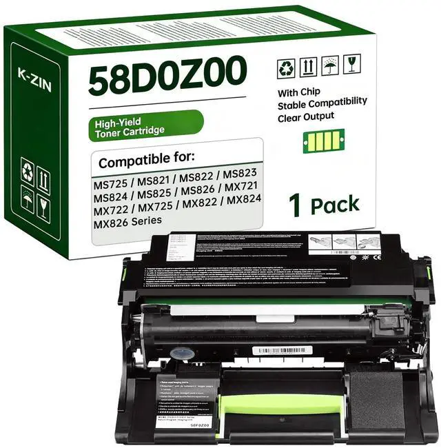 Main image of 58D0Z00 Black Imaging Unit Compatible with Lexmark 58D0Z00 Imaging Unit | for B2865dw MS821dn MS821n MS823dn MS825dn MS826de MS725dvn MX721ade MX722ade MX822ade MX826ade Printer