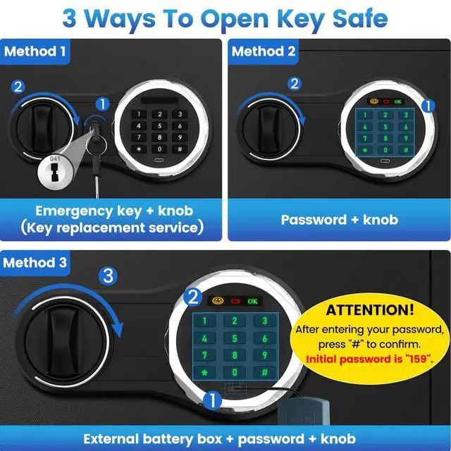 Alt view image 6 of 7 - 72 Keys Sturdy Key Lock Box Wall Mount with Code & 72 Colorful Key Tags | 12Lbs Heavy Duty Key Cabinet with Numbered Labels | Electronic Anti-Theft Key Box for Home Office Business Car Garage Rental