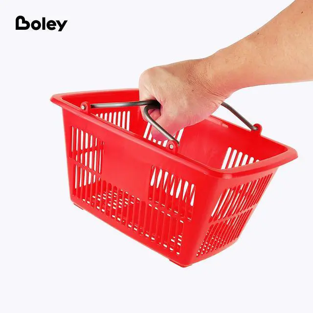 Alt view image 2 of 6 - Classroom Baskets - 20 Pack 10x6in Colorful Plastic Stackable Storage Bins with Handles - Ideal for School, Daycare, Home Organization, Art Supplies, Books, Toys, and More