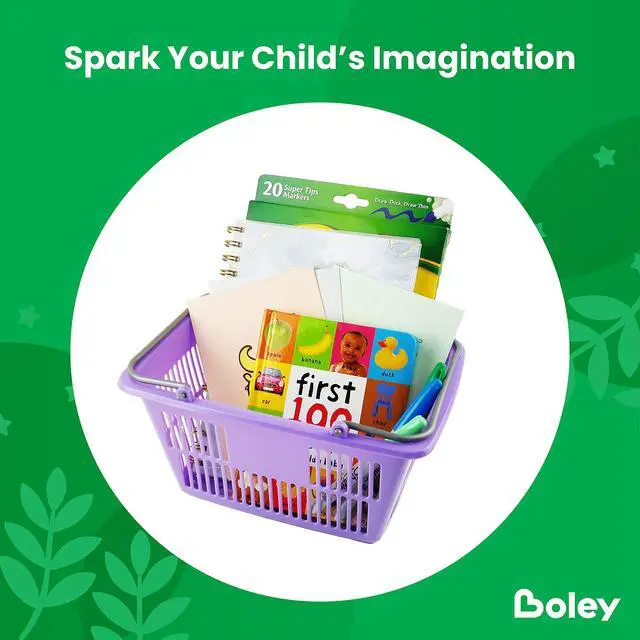 Alt view image 3 of 6 - Classroom Baskets - 20 Pack 10x6in Colorful Plastic Stackable Storage Bins with Handles - Ideal for School, Daycare, Home Organization, Art Supplies, Books, Toys, and More