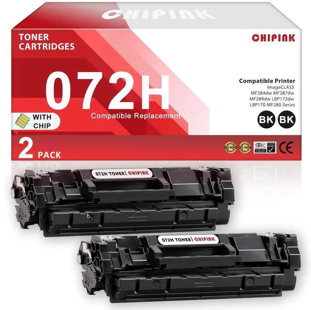Main image of 072H Black Toner Cartridge Replacement Compatible for Canon 072H Toner Cartridge 072 H 5648C001 for imageCLASS MF284dw MF287dw MF289dw LBP172dw LBP170 MF280 Printer (4,100 Pages, 2 Pack)