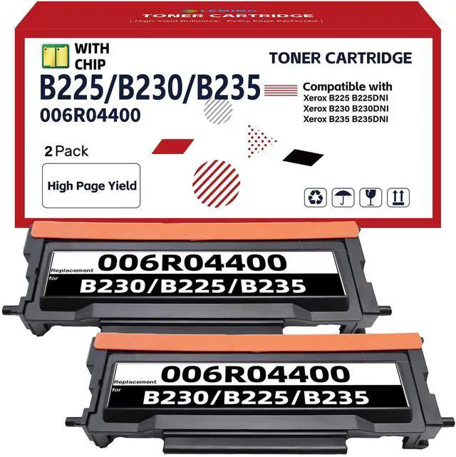 Main image of B230 B225 B235 Black Toner Cartridge 3,000 Pages with Chip Replacement for Xerox 006R04400 006R04401 Toner Cartridge with Xerox B225 B225DNI B230 B230DNI B235 B235DNI Printer (2-Pack)