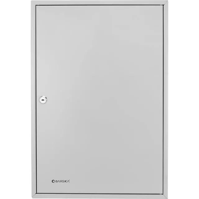 Alt view image 3 of 7 - 240 Position Key Cabinet with Numbered Hooks Wall Mount Steel Key Organizer Safe with Index Log, White Key Tags & Lockable Door for Office or Business - Key box wall mount - key locker