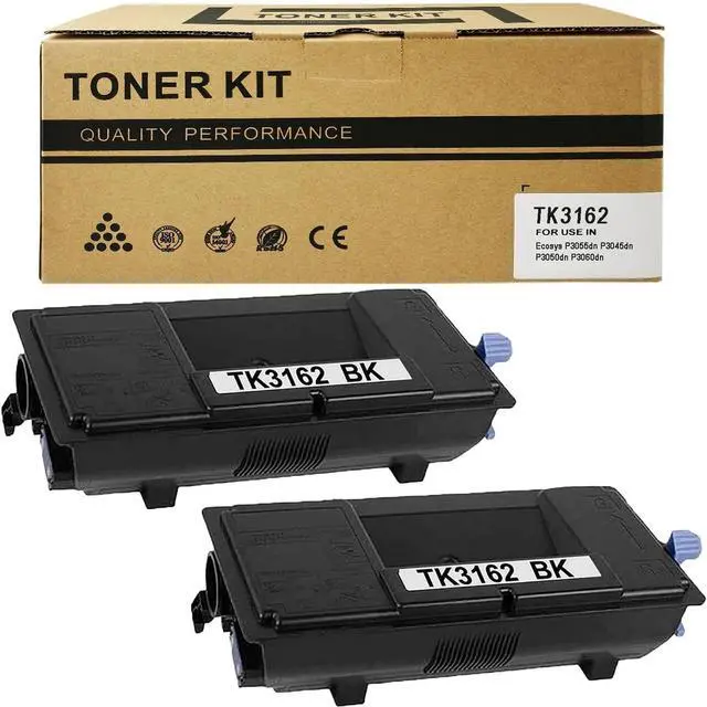 Main image of TK3162 Toner Cartridge Compatible for Kyocera TK-3162 Black for Ecosys P3055dn P3045dn P3050dn P3060dn Printer Toner High Yield (13,000 Pages 2-Pack)
