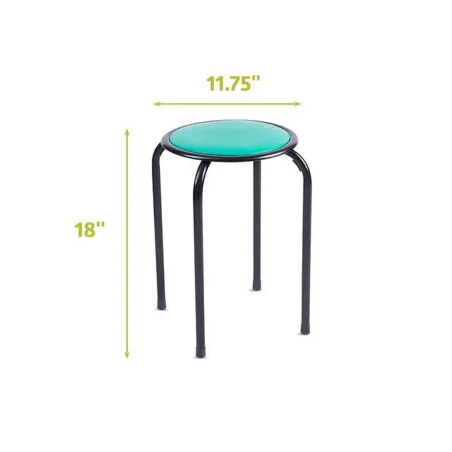 Alt view image 3 of 7 - Kids Classroom & Home Playroom Multipurpose Padded Stool Chairs, Multi
