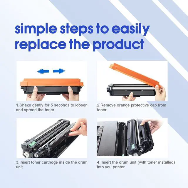 Alt view image 5 of 6 - TN225 Toner Cartridges Replacement for Brother TN-221 TN 225 TN-225 High Yield Toner Cartridge for MFC-9130CW MFC-9140CDN HL-3140CW HL-3150CW HL-3170CDW Printer (4 Pack)