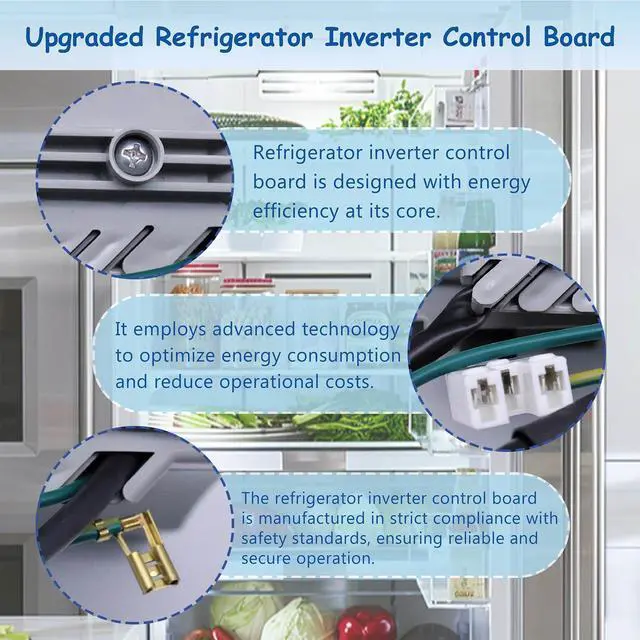 Alt view image 2 of 6 - Upgraded Refrigerator Inverter Control Board VCC3 1156 M4 F 9B (3.3A Output) Compatible with Some Whirlpool GE Bosch KitchenAid Refrigerator Models Replaces W10710090,W10154805,W10893917,WR55X10490