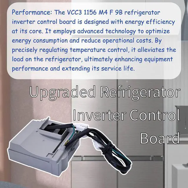 Alt view image 6 of 6 - Upgraded Refrigerator Inverter Control Board VCC3 1156 M4 F 9B (3.3A Output) Compatible with Some Whirlpool GE Bosch KitchenAid Refrigerator Models Replaces W10710090,W10154805,W10893917,WR55X10490