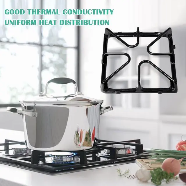 Alt view image 6 of 7 - WB31K10034 Gas Stove Burner Grates Replacement for GE XL44 Stove Top, General Electric Gas Range and Hotpoint Gas Range Burner Grates, Square Burner Surface Top Grates for GE Stove Parts