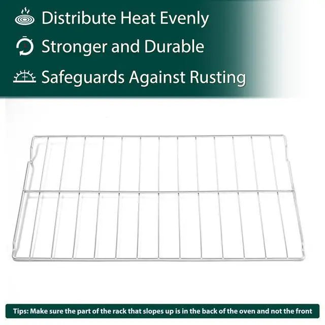 Alt view image 5 of 7 - WPW10256908 Oven Rack Stove Replacement Parts for Whirlpool 304 Stainless Steel Gas Range Oven Rack 24 x 15.75 Inch Roper Maytag Kenmore jennair Amana Electric Shelf Rack W10256908 Oven Racks 2 Pcs