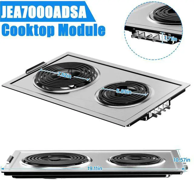 Alt view image 7 of 7 - Upgraded JEA7000ADSA Cooktop Module Compatible with Jenn Air Cooktop Replacement Parts JEA7000ADS A100 Coil Cartridge For Whirlpool Jennair Cook top Burners Electric Stove Range Oven Element Cartridge