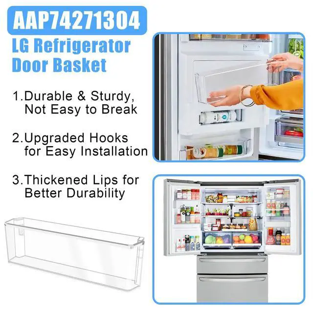 Alt view image 5 of 7 - UPGRADED AAP74271304 Refrigerator Door Shelf Bin Compatible with LG Refrigerator Door Shelf Replacement,AAP73252302 Fridge Door Shelves For LG Refrigerator Parts LRMDS3006S/D LRMDC2306S LRMVC2306D