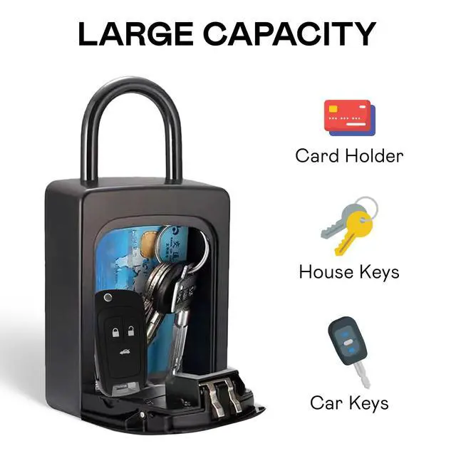 Alt view image 6 of 7 - Smart Wall Mount Key Lock Box with Bluetooth Keyless Entry, Extra Large for Keys & Access Cards, Auto Lock, App Control, IP65 Waterproof, Secure Code, for Home, Office, & Airbnb (Extra Large)