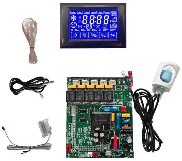 Main image of Blue Touch Screen ice Makers Control Board Compatible with Vevor, Cotlin, Coolski etc Brand Machine, with Main Board, Display, and sensors Included