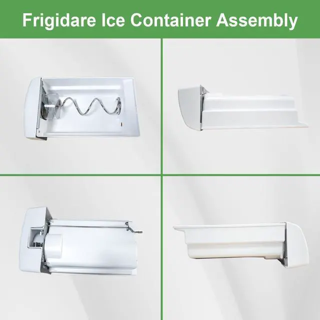 Alt view image 7 of 7 - 241860804 Refrigerator Ice Bucket Assembly for Frigidaire Ice Maker | Ice Container with Auger Assembly Fits GLHS38EGPB6 LESR26EFE6 PHS39EHSS4 Side-by-Side Fridge Replaces 241561601, 241561603
