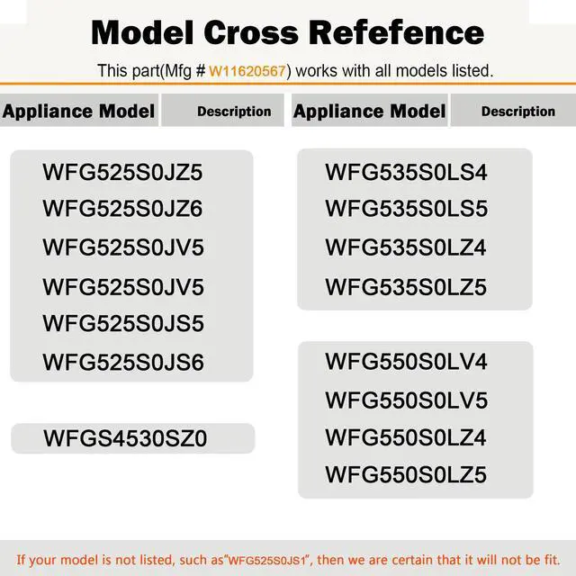 Alt view image 3 of 7 - (5Pcs) W11620567 Gas Stove Knobs Replacements Compatible with Whirlpool WFG525S0JS5/WFG525S0JS6 WFG525S0JZ5/WFG525S0JZ6/WFG535S0LS4, Range Oven Knob Replace Part W11510456 PS16745048