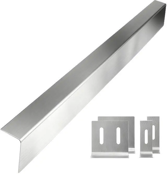 Main image of 30" Slide-In Range Rear Filler Kit, Stainless Steel Stove Gap Filler Behind Range, Adjustable 1" or 2.25" Backguard Trim Kit, Easy Install Backsplash Gap Cover,Silver(2 Packs)