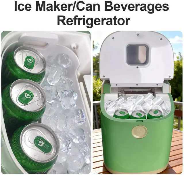 Alt view image 5 of 7 - Countertop Ice Maker Machine, 9 Ice Cubes Ready in 5 Mins, 12V Ice Maker in Car, 30lbs in 24Hrs, 4 Sizes Ice Support, Portable Ice Maker with Basket and Scoop, for Car/Home/Kitchen/Camping/RV